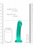 Realistyczne dildo analne na przyssawce zielone 17,8 cm